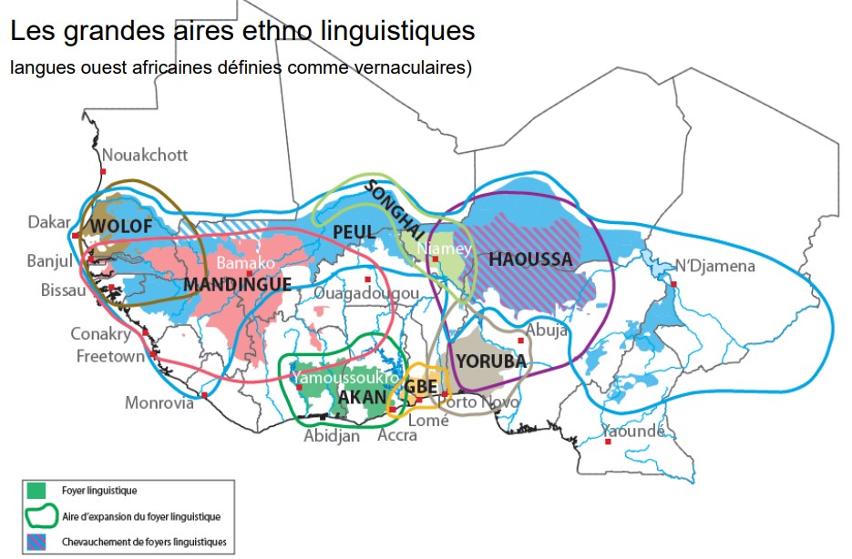 Afrique de l'Ouest ethno-linguistique