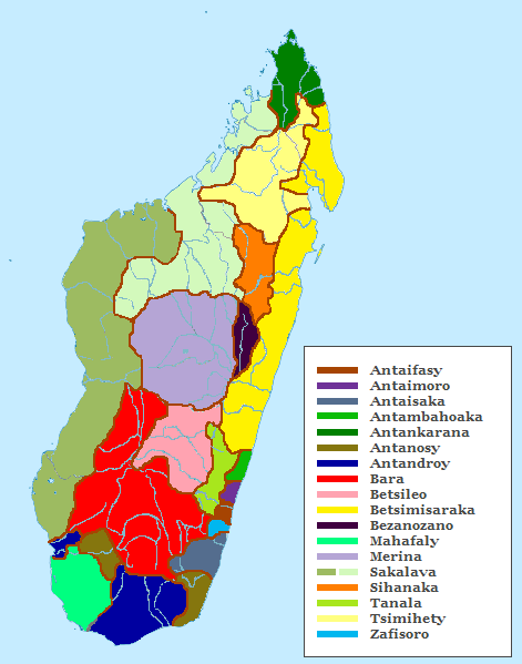 carte Ethniques de Madagascar