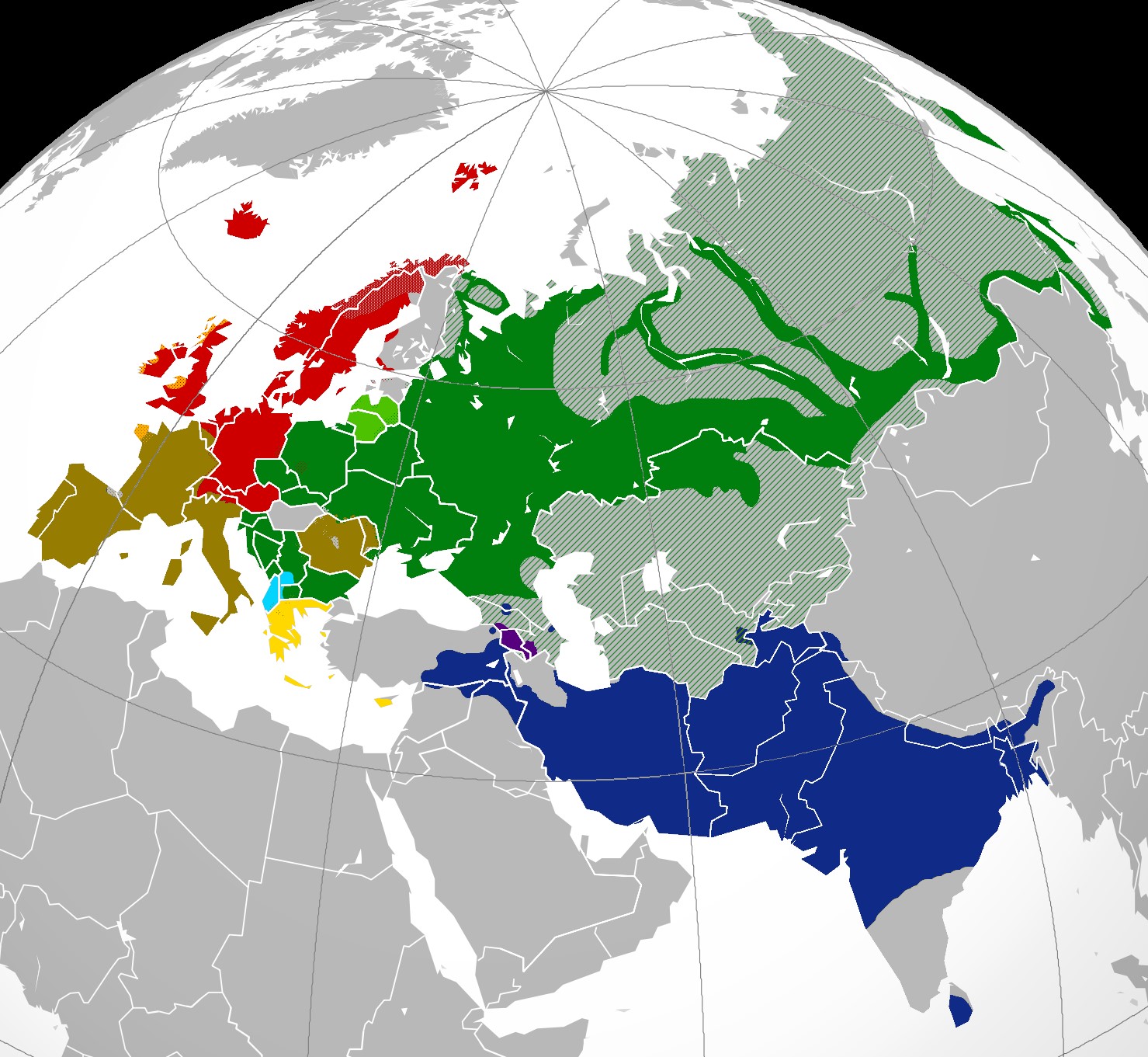 carte des langues indo europeennes