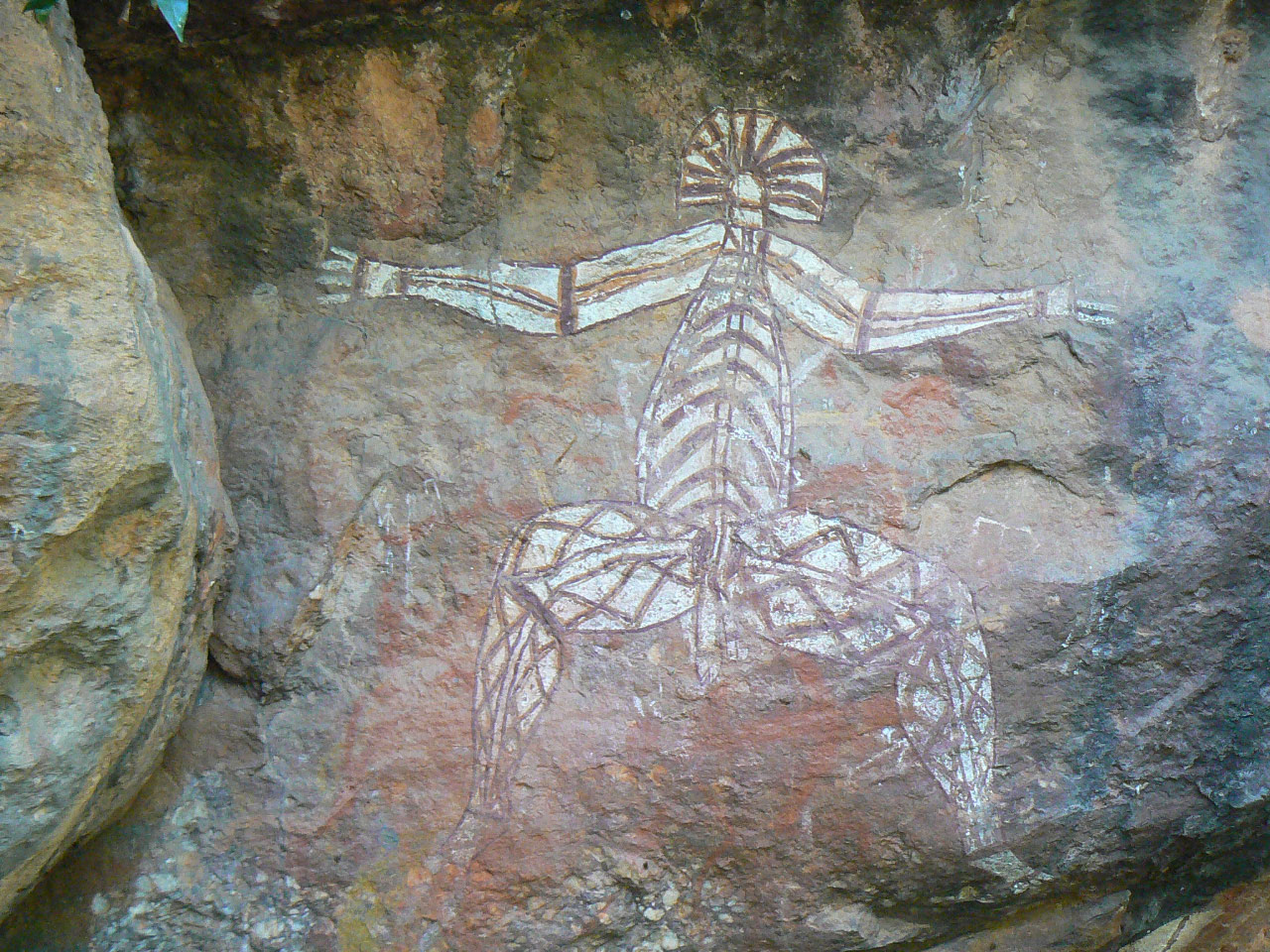 Peinture aborigène du parc du Kakadu en Australie
